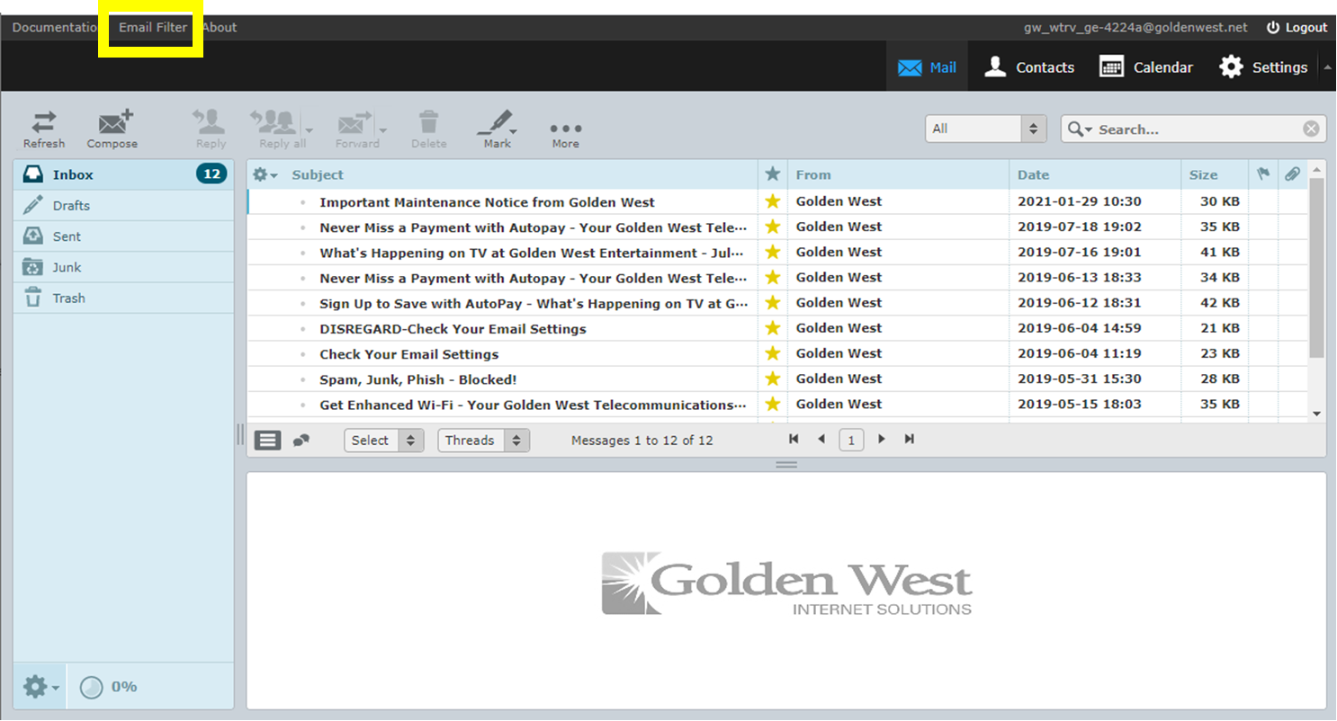 Webmail Screenshot - Email Filter1.png